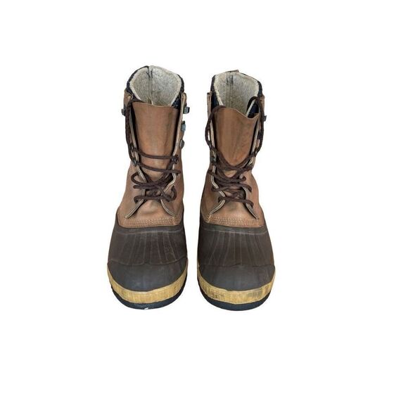 Sorel Mens Brown Tan Waterproof Leather Rubber Winter Snow Boots Size 67 main image 4